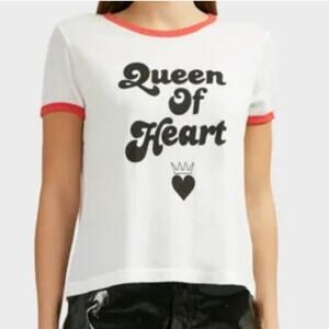 Wildfox Queen Of Heart Ringer Tee NWOT